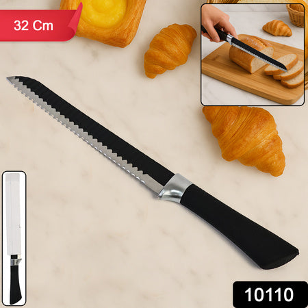 serrated bread knife 32 cm with ergonomic handle