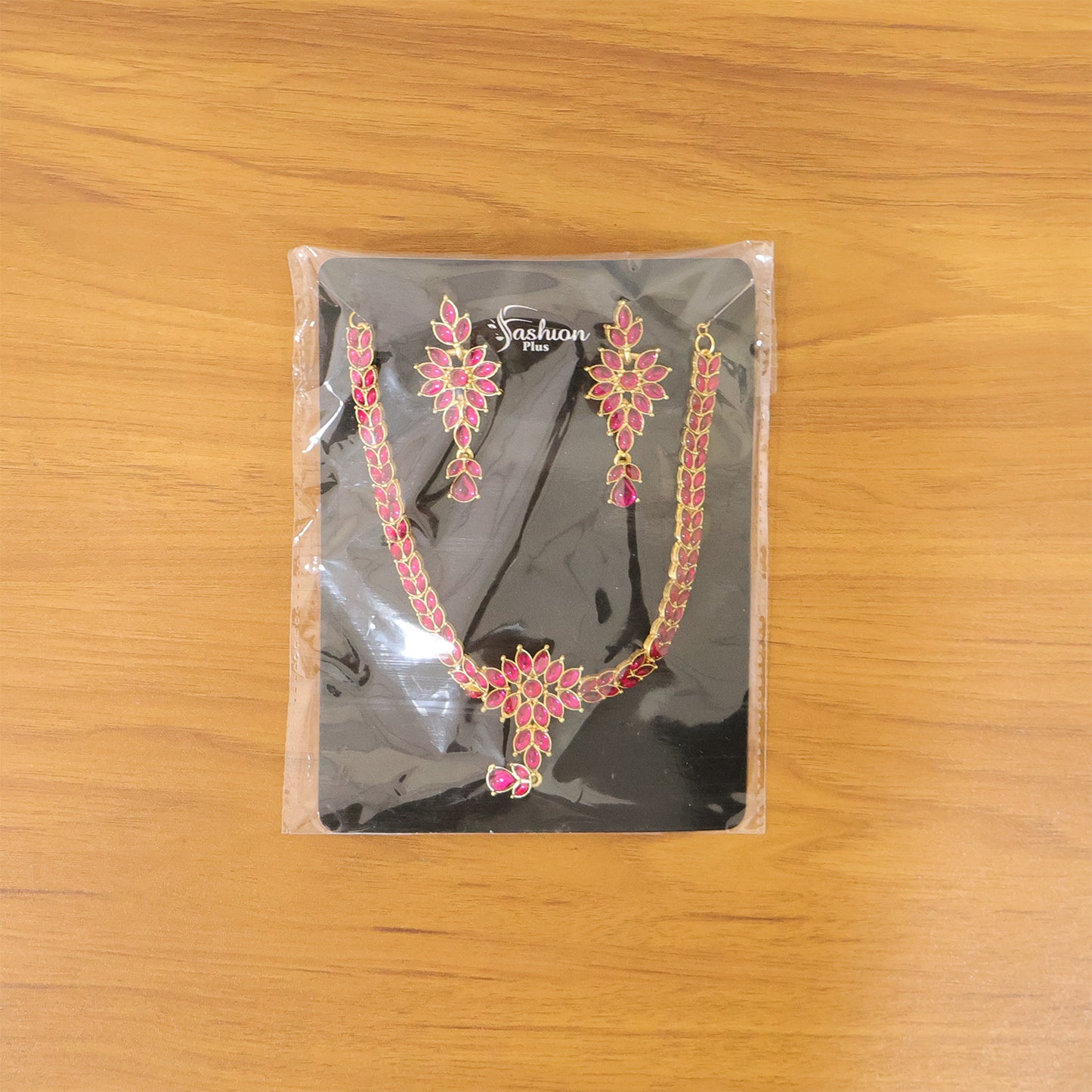 floral motif necklace and earring jewelry set pack of 2