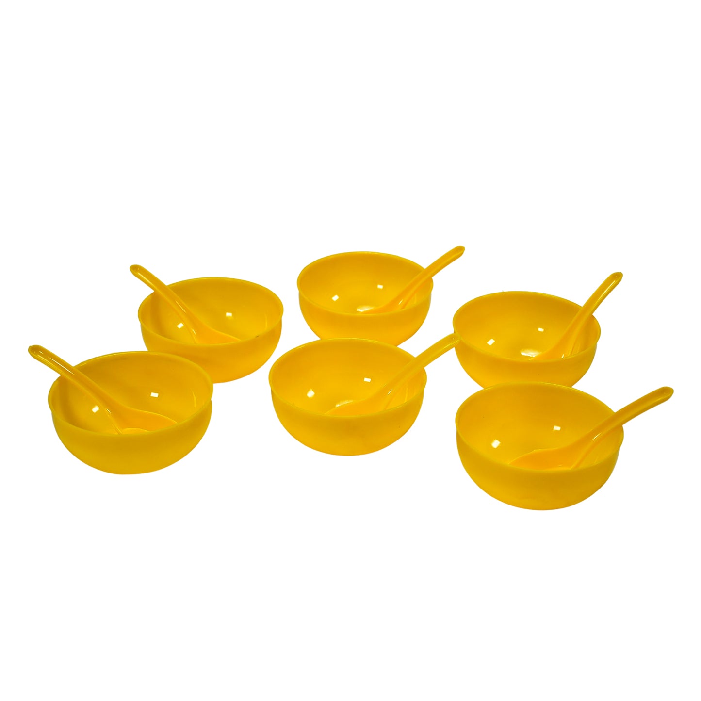 plastic soup bowl spoon set for kitchen use pack of 6
