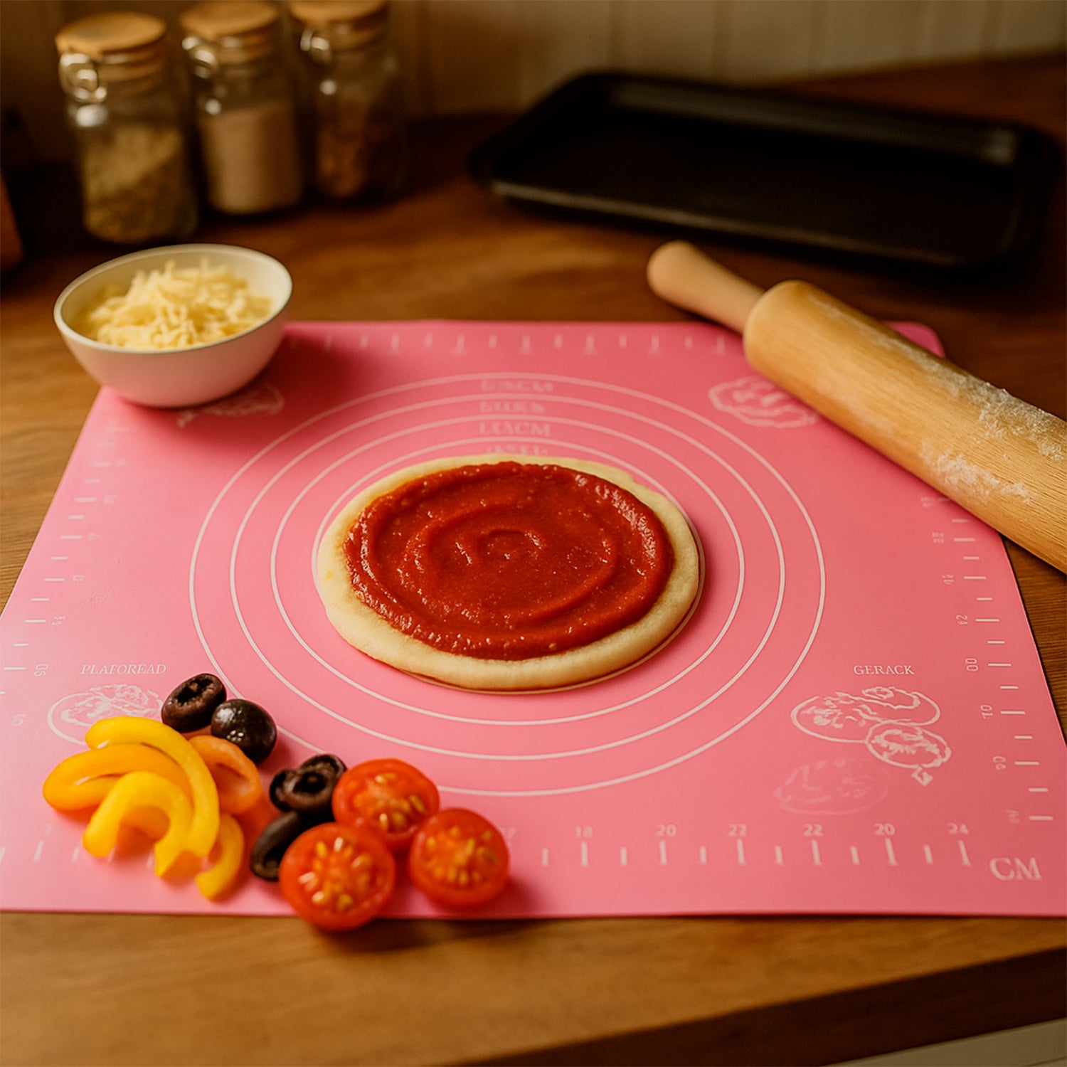 non-stick dough rolling mat 29x26 cm silicone baking