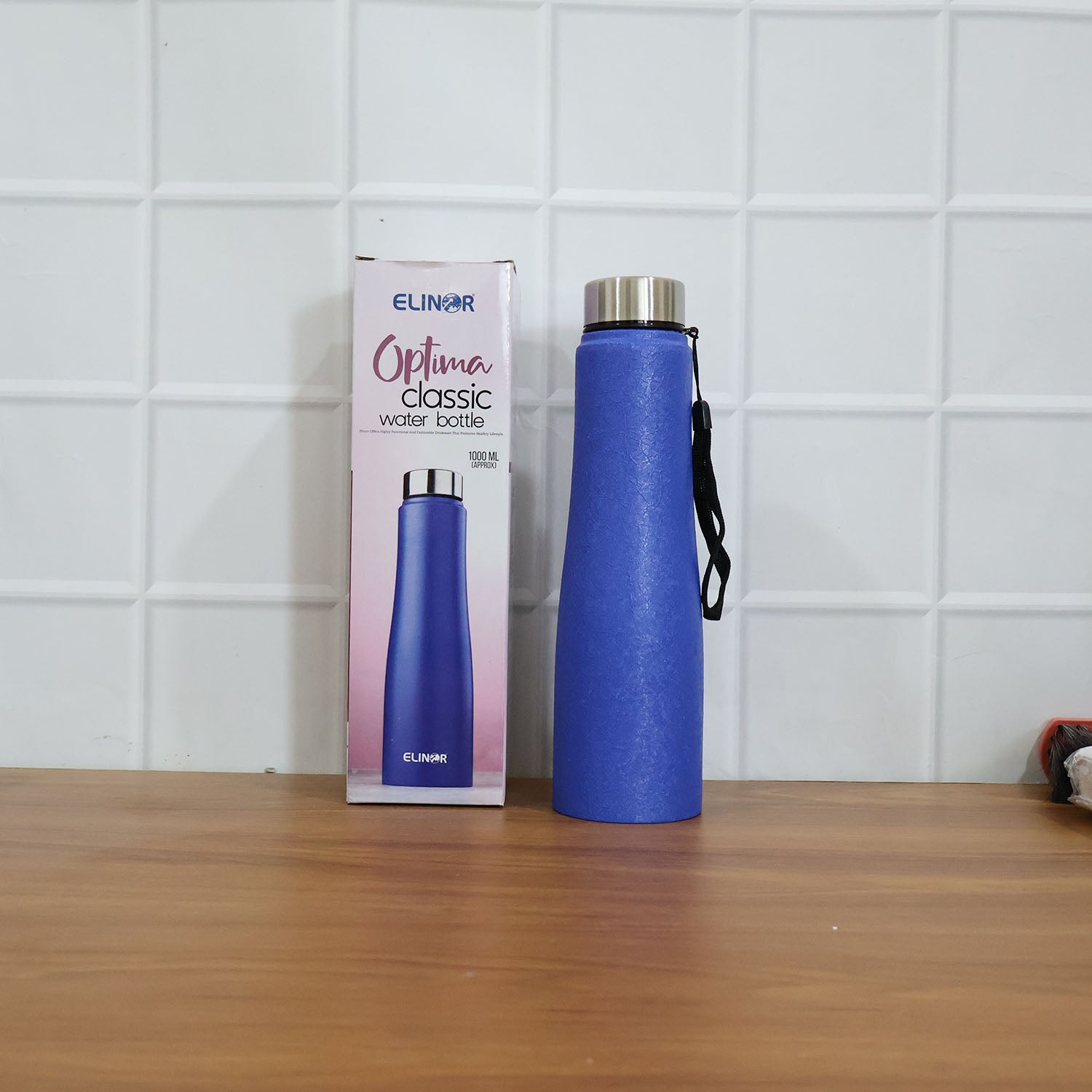 Classic Stainless Steel Water Bottle Blue Color (1000 Ml 1 Piece)