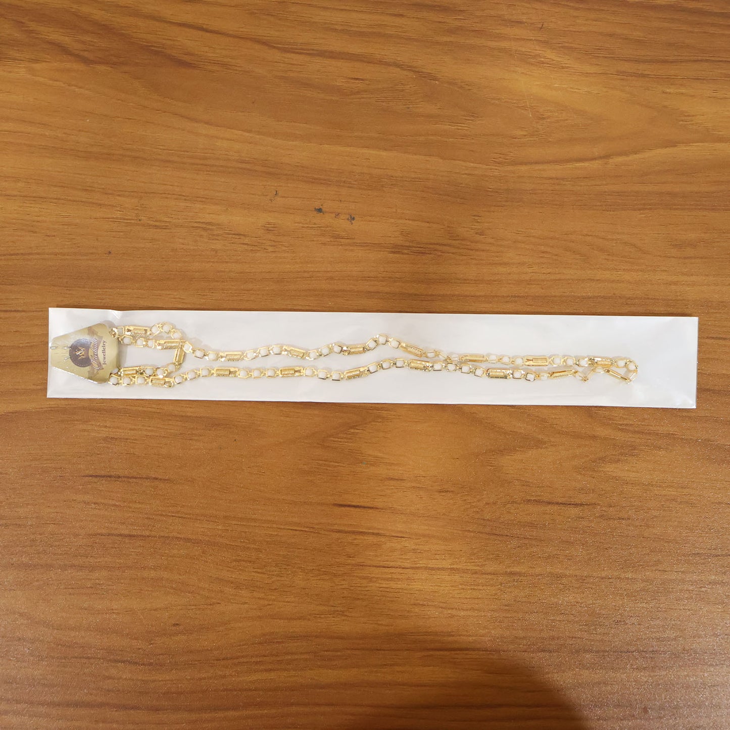 gold-tone metal chain necklace 28 cm pack of 1