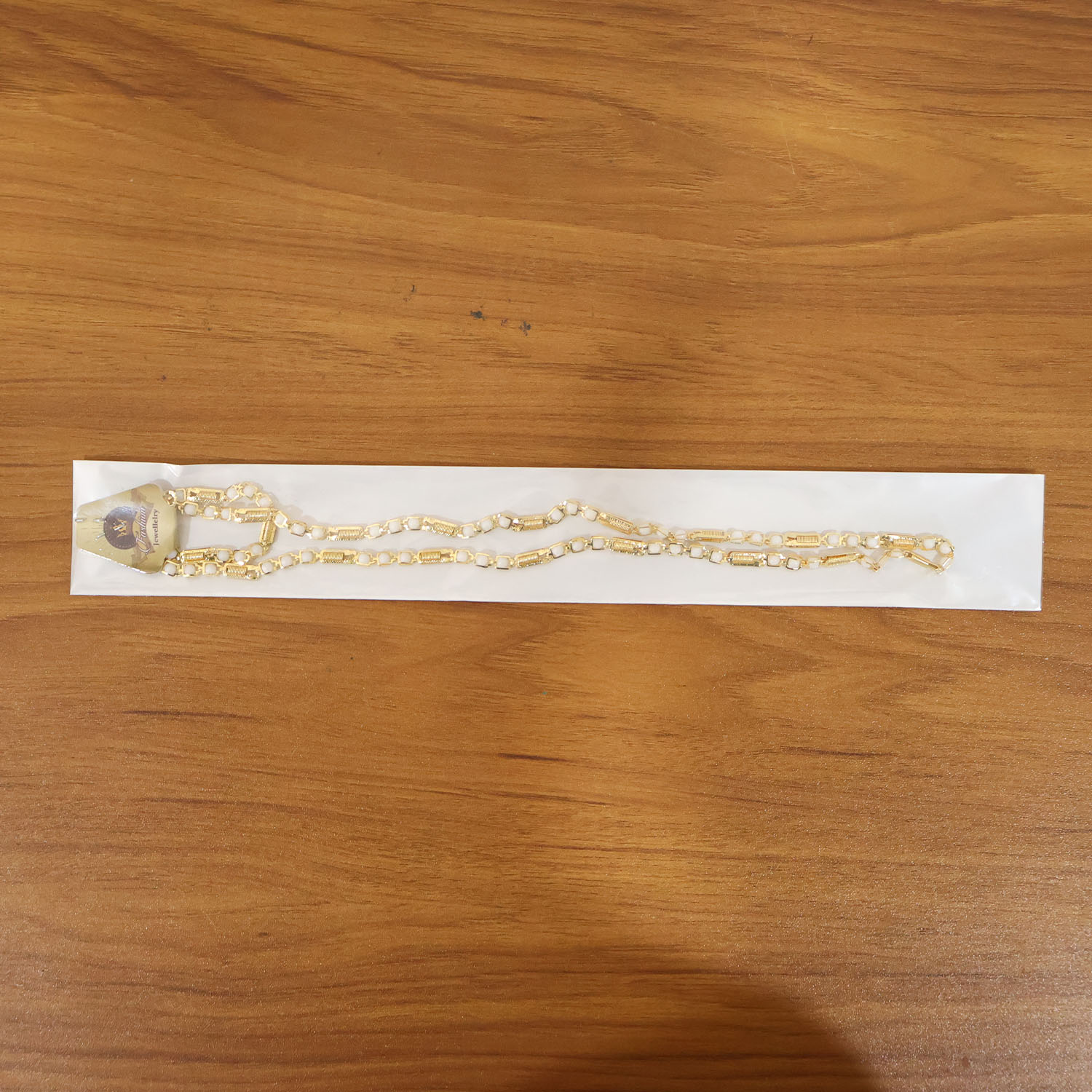 gold-tone metal chain necklace 28 cm pack of 1