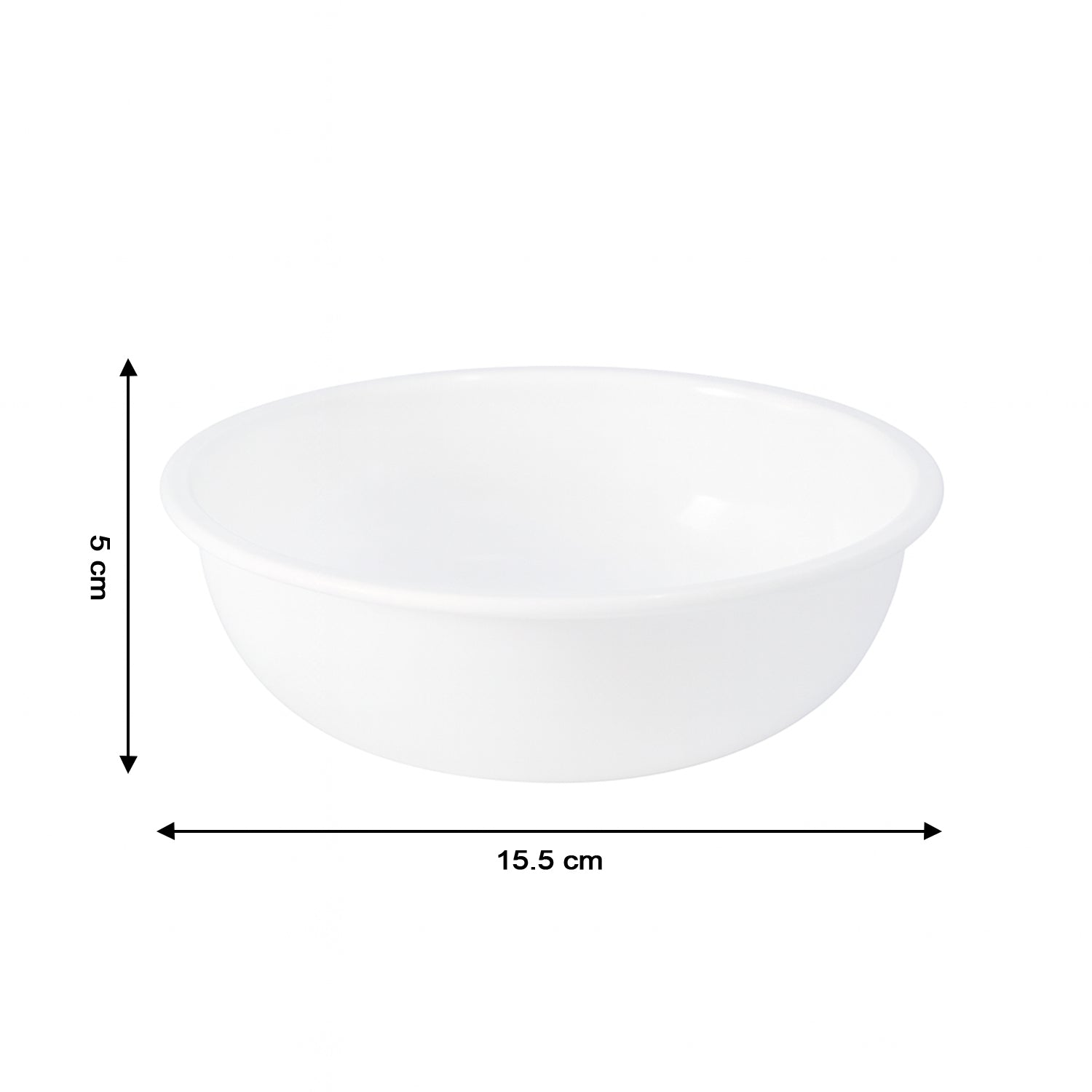 white round deep serving bowl 6 inch plastic