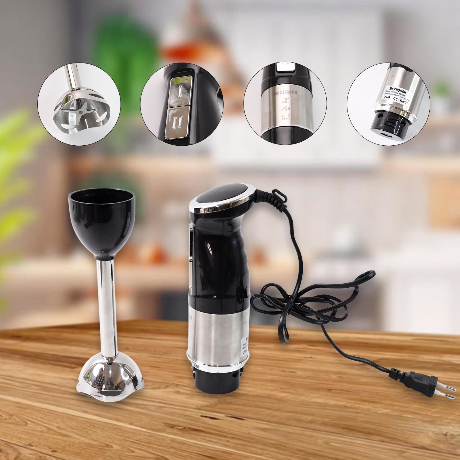 handheld emulsion blender 1500w stainless steel