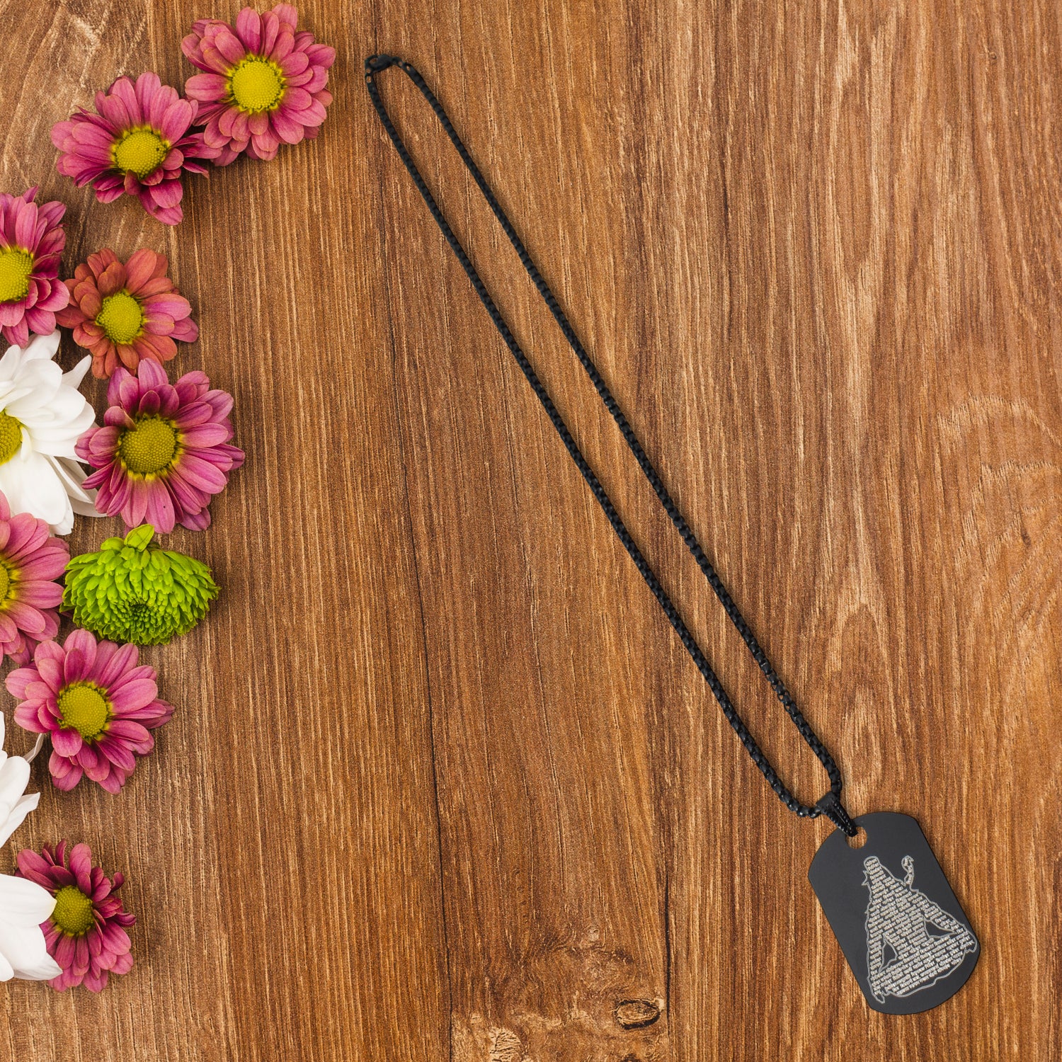 stainless steel spiritual locket with chain 27 cm pack of 1