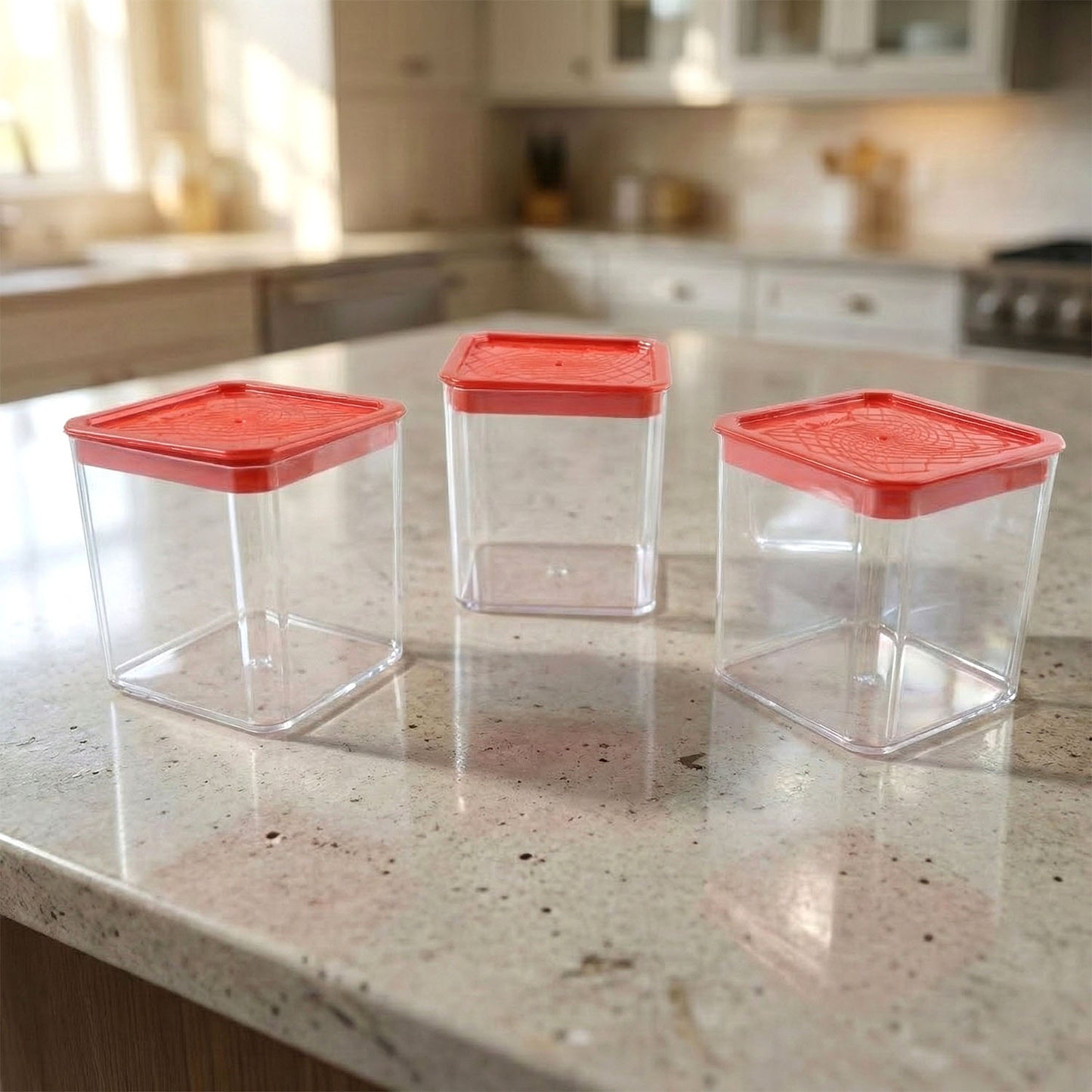 3 Piece Airtight Food Storage Container Set (1 Set  350 Ml)