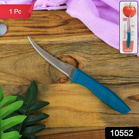 tomato knife with stainless steel blade and ergonomic handle