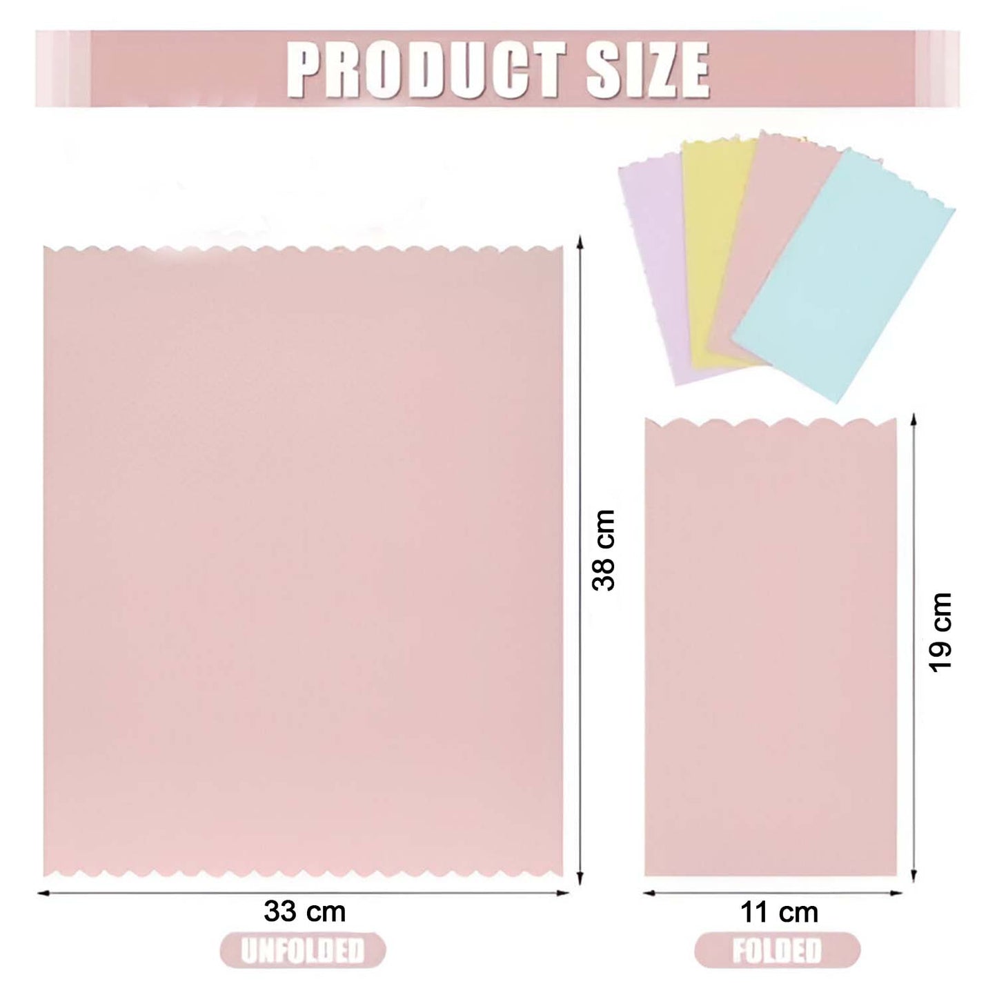 decorative baking paper sheets 38 x 33 cm multicolor pack of 200