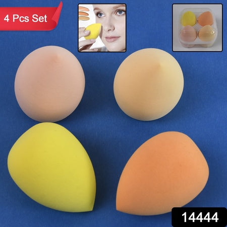 Makeup Sponges Set Perfect For Liquid Cream And Powder (4 Pcs Set With Case)