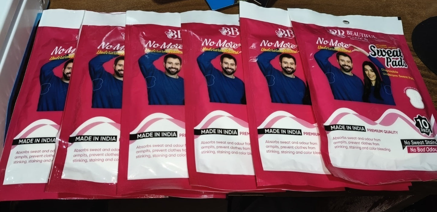 cotton disposable underarms sweat pads pack of 60