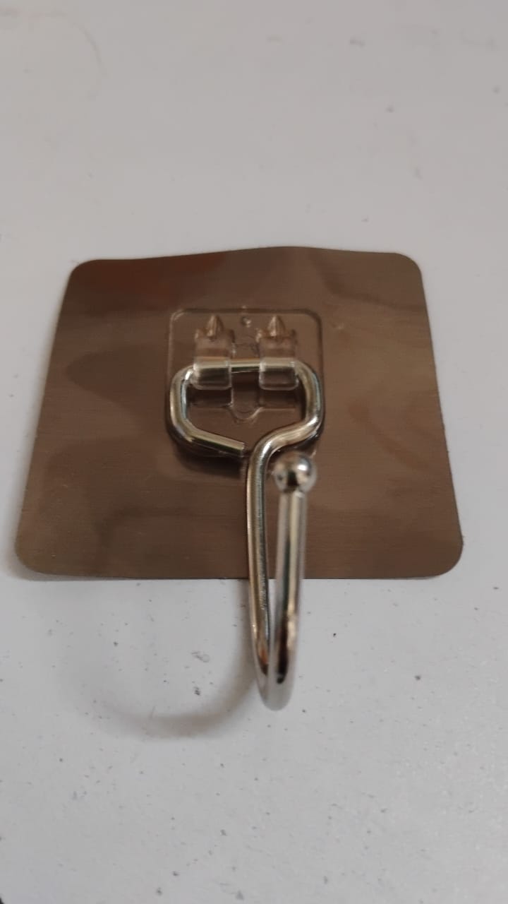 stainless steel self adhesive wall hook 9 cm x 7 cm x 4 cm