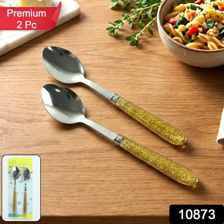 stainless steel dining spoon set pack of 2 for daily use