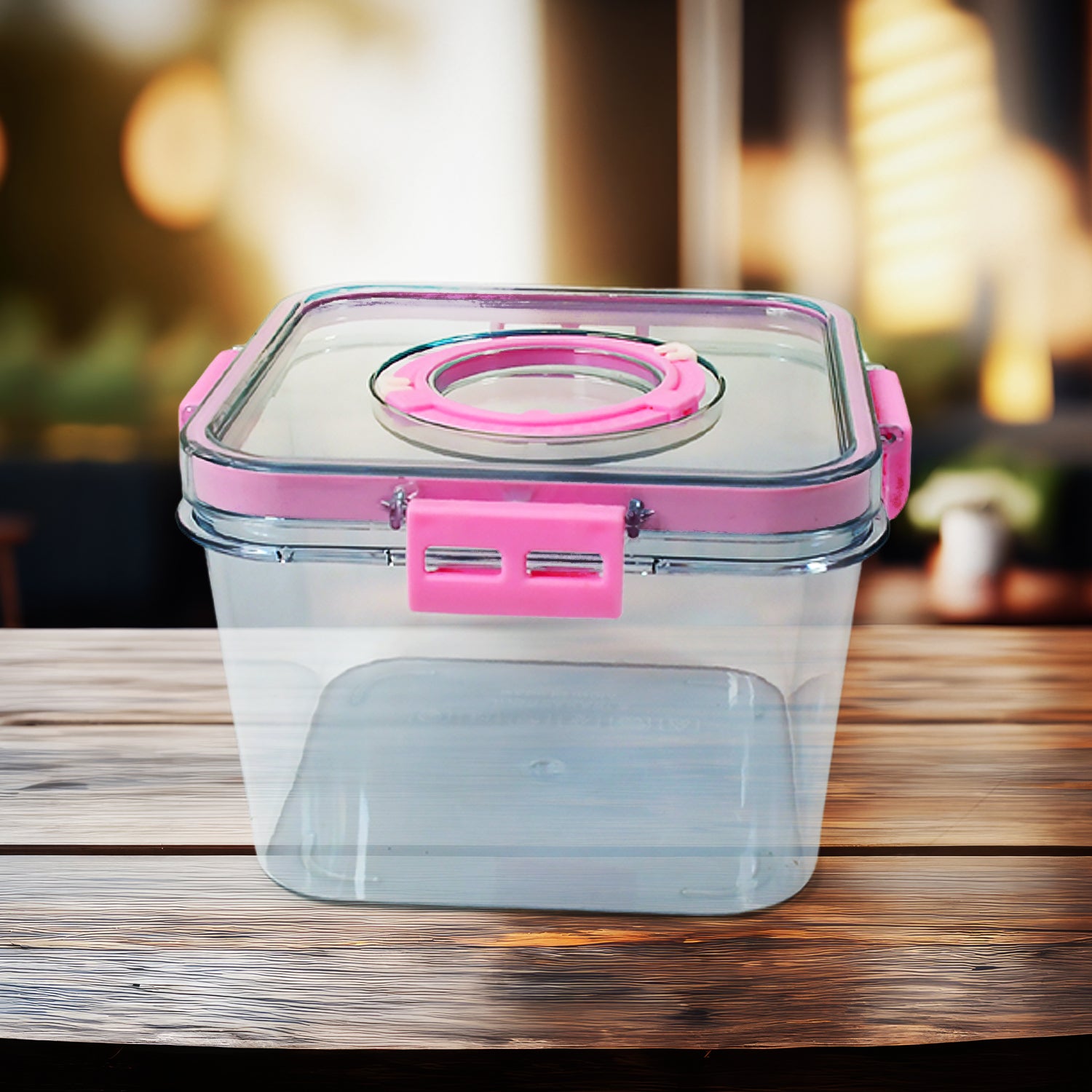 plastic food storage container with lid clear 1400 ml
