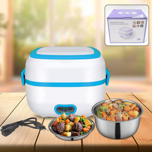 electric lunch box 3-in-1 food heater with stainless steel bowls 1 set