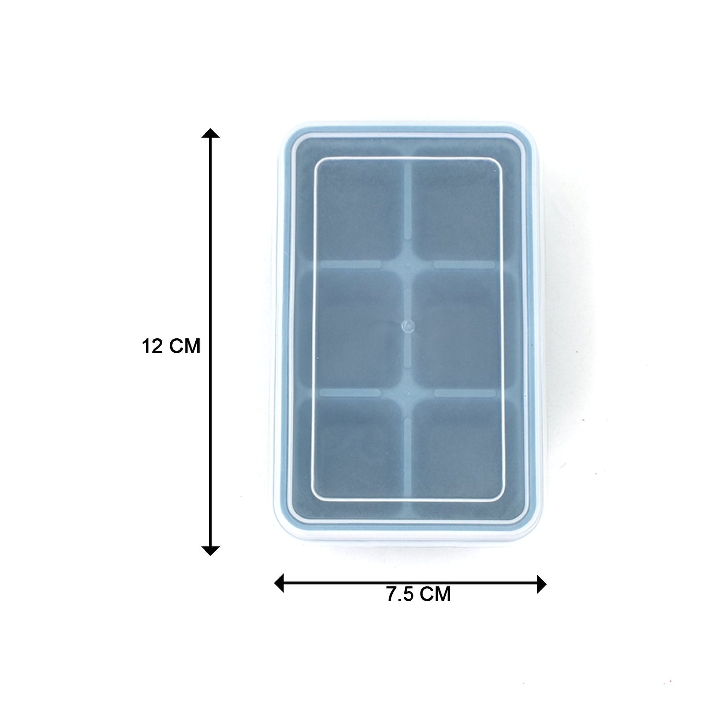 silicone ice tray 6 grid for making ice 12 cm x 8 cm x 4 cm