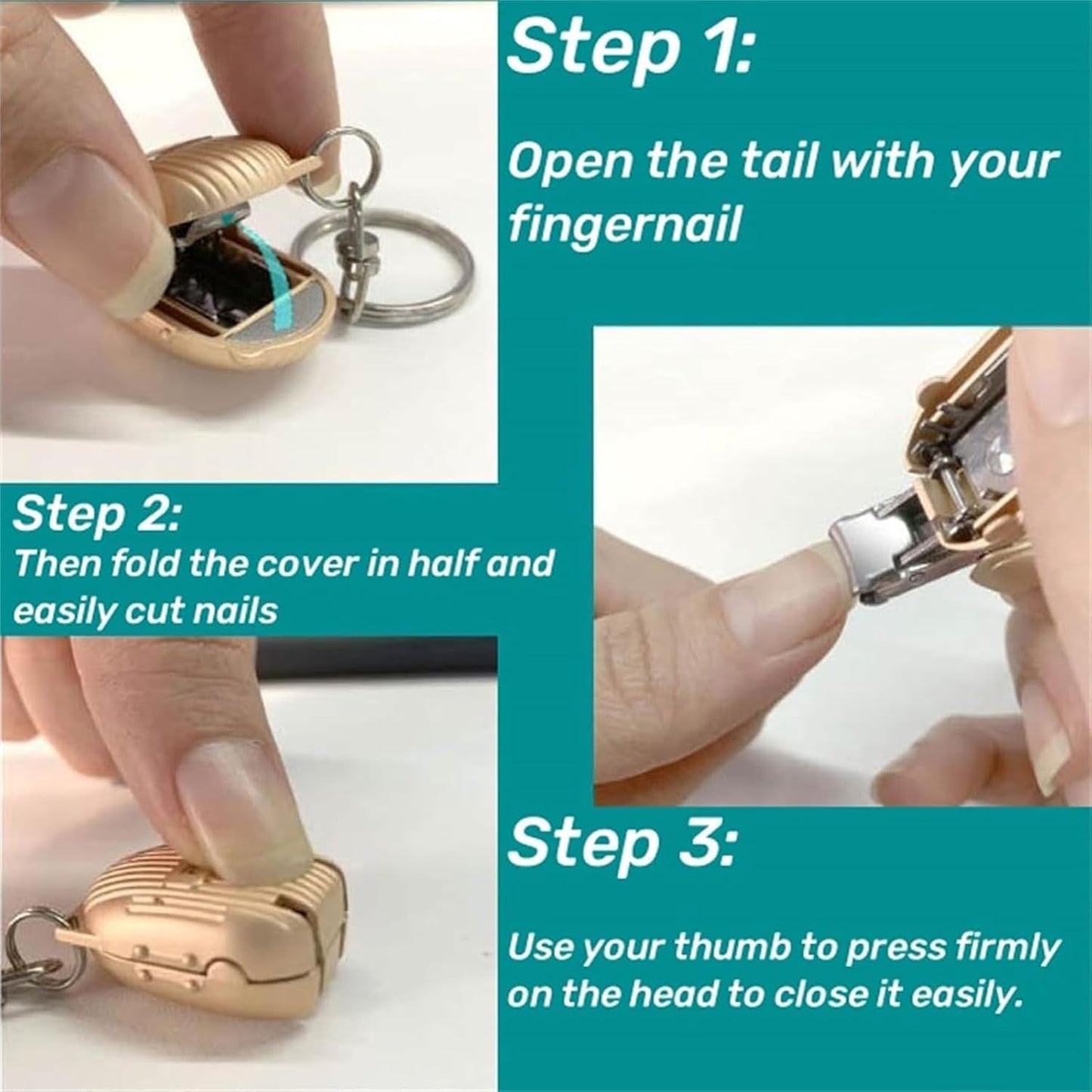 stainless steel keychain nail clipper small size pack of 1