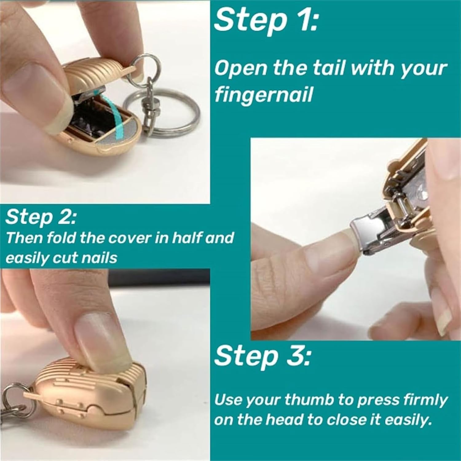 stainless steel keychain nail clipper small size pack of 1