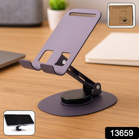 metallic foldable 360 degree rotatable mobile stand pack of 1