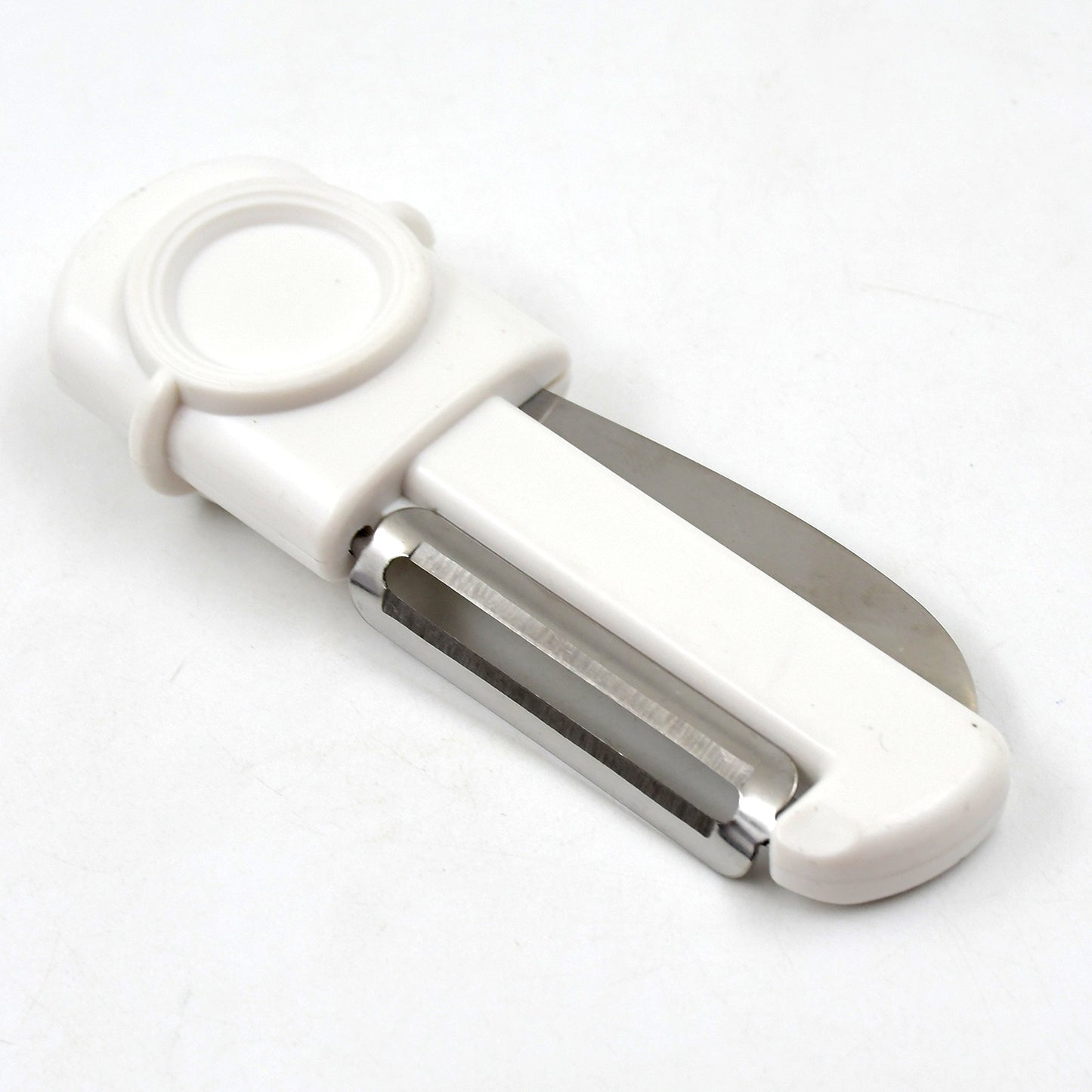 2-in-1 knife and peeler with stainless steel blades 15 cm length