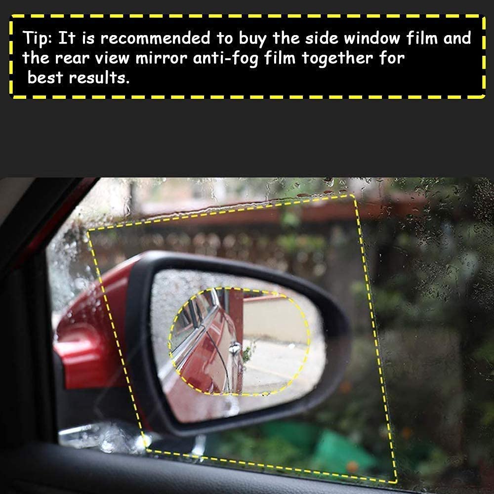 waterproof anti fog protective film for rearview car mirror 17x12 cm pack of 1