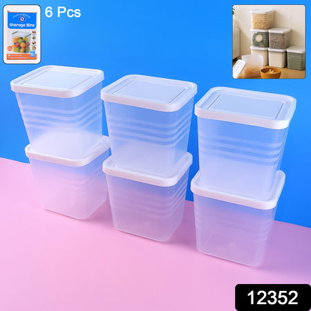 plastic food storage container set 6 pcs with airtight lids