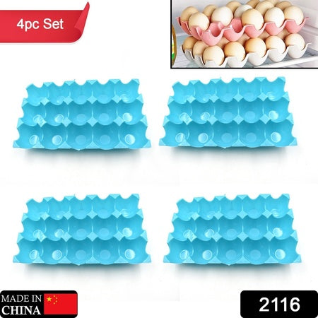 plastic egg tray with 15 eggs capacity pack of 4