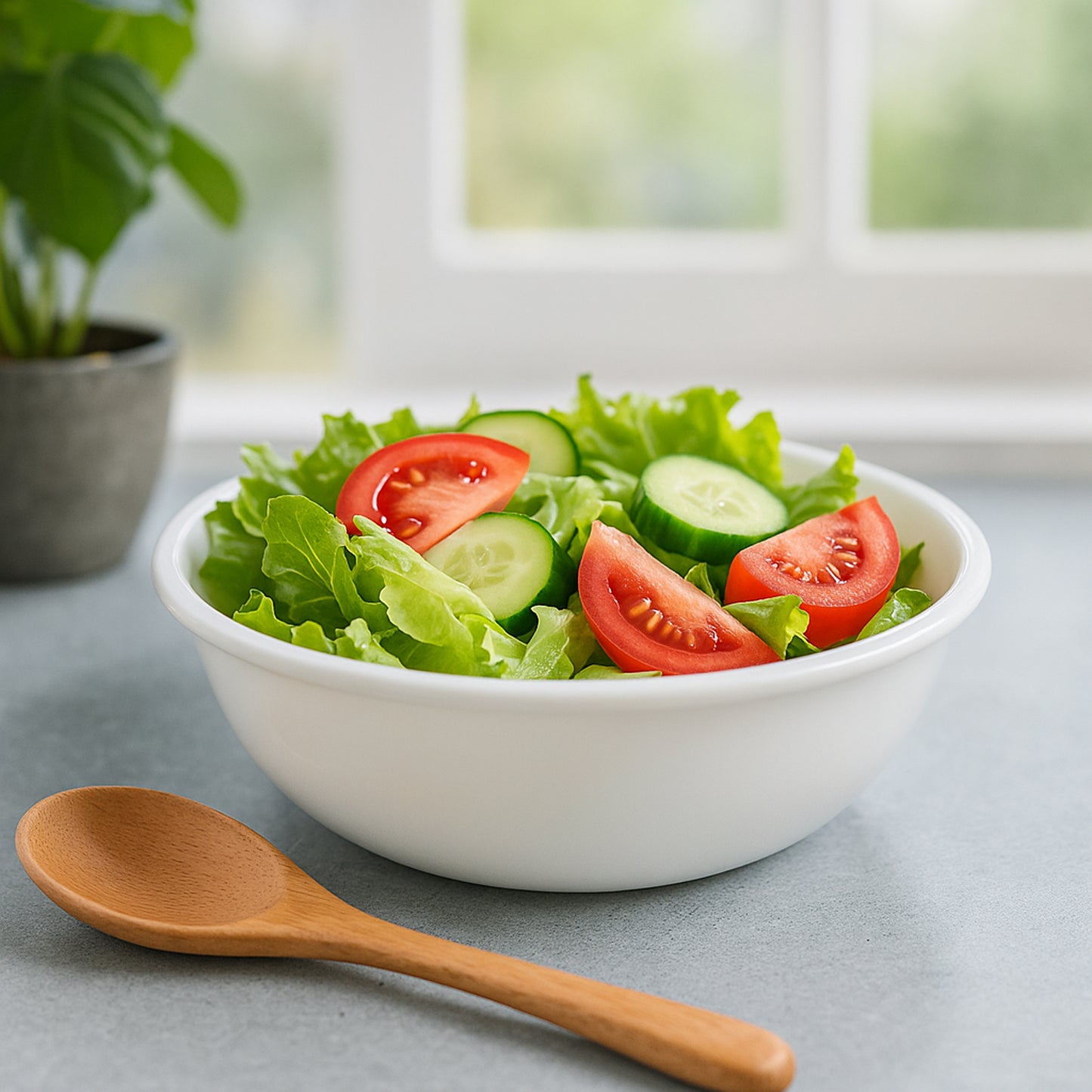 white round deep serving bowl 6 inch plastic
