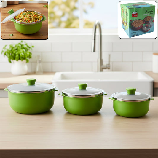 multipurpose kitchen serving bowl set 1000ml 1400ml 2200ml with lids pack of 3