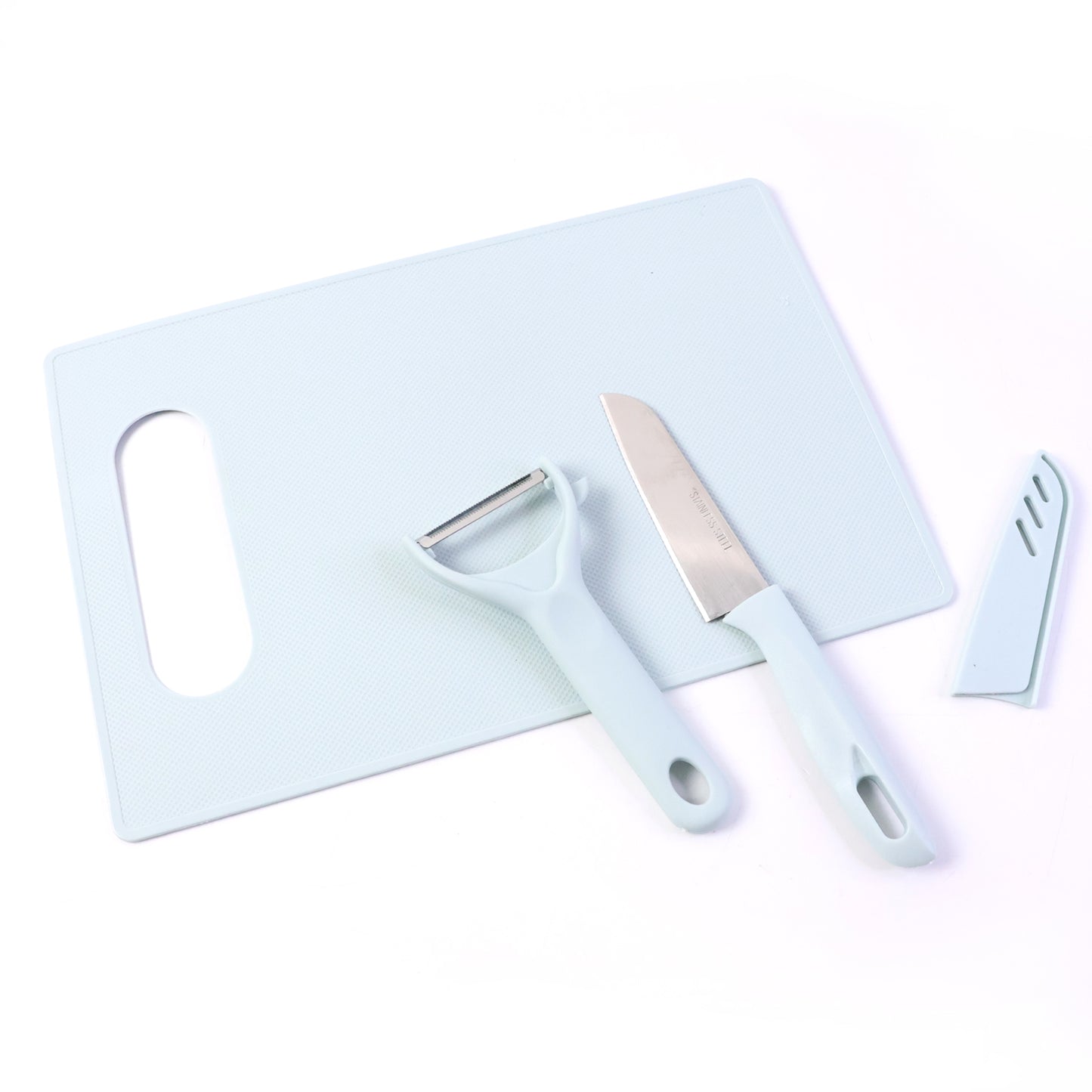 3 in 1 kitchen knife and chopping board set compact design