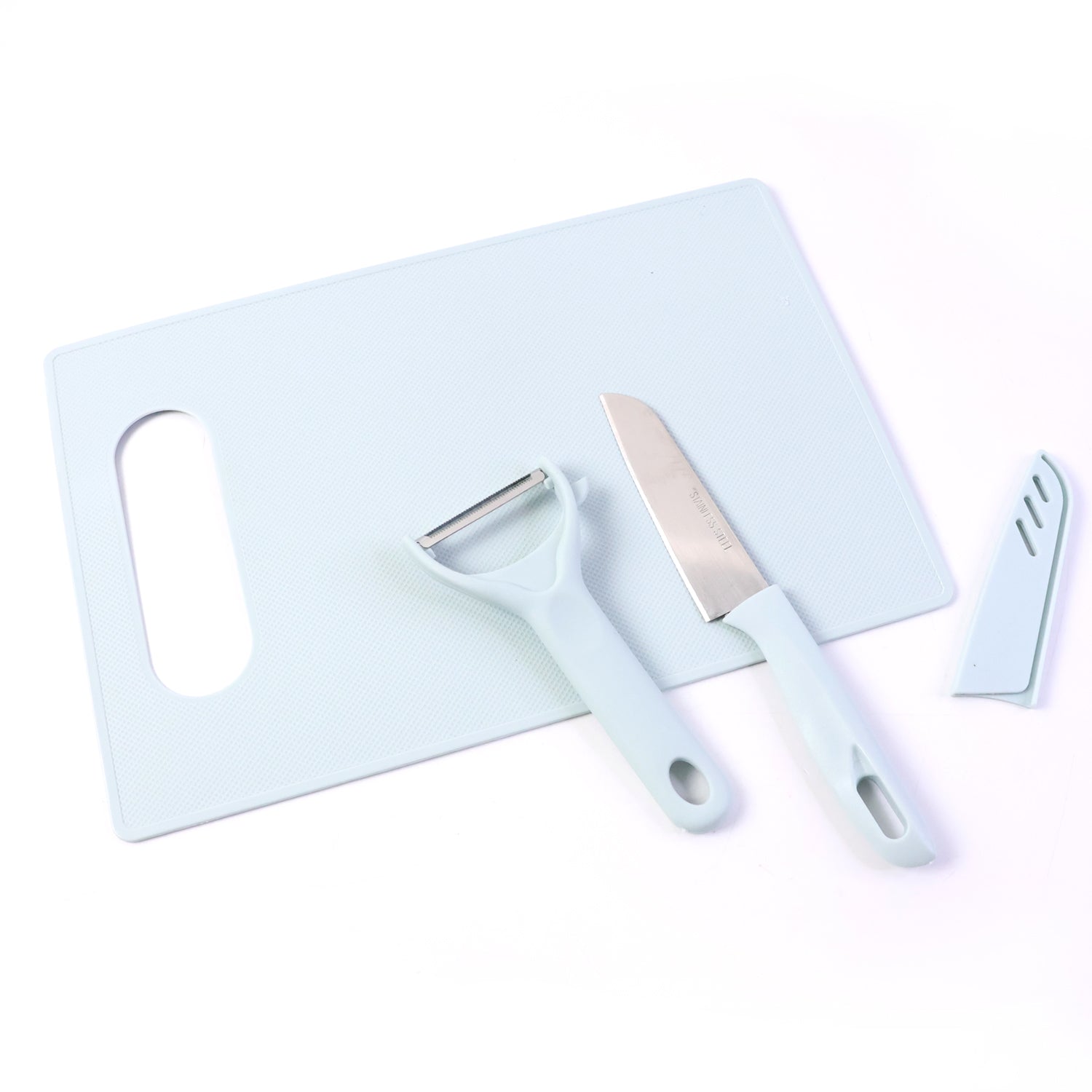 3 in 1 kitchen knife and chopping board set compact design