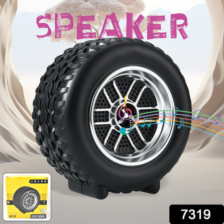 durable plastic portable tyre shape wireless bluetooth speaker 8w pack of 1
