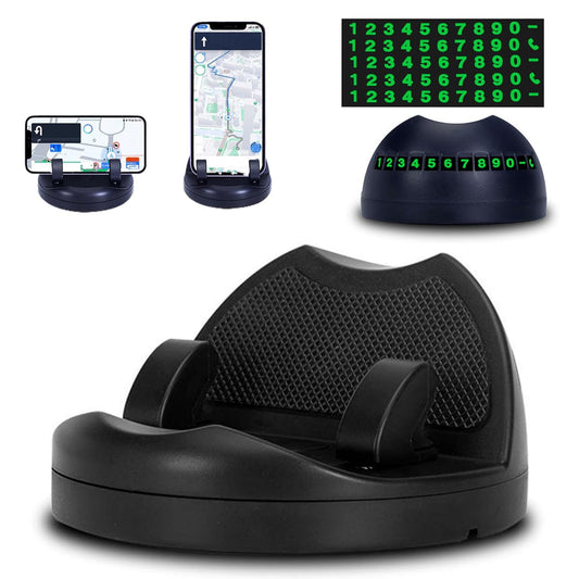 abs plastic car phone holder non slip silicone base 360 degrees rotatable pack of 1