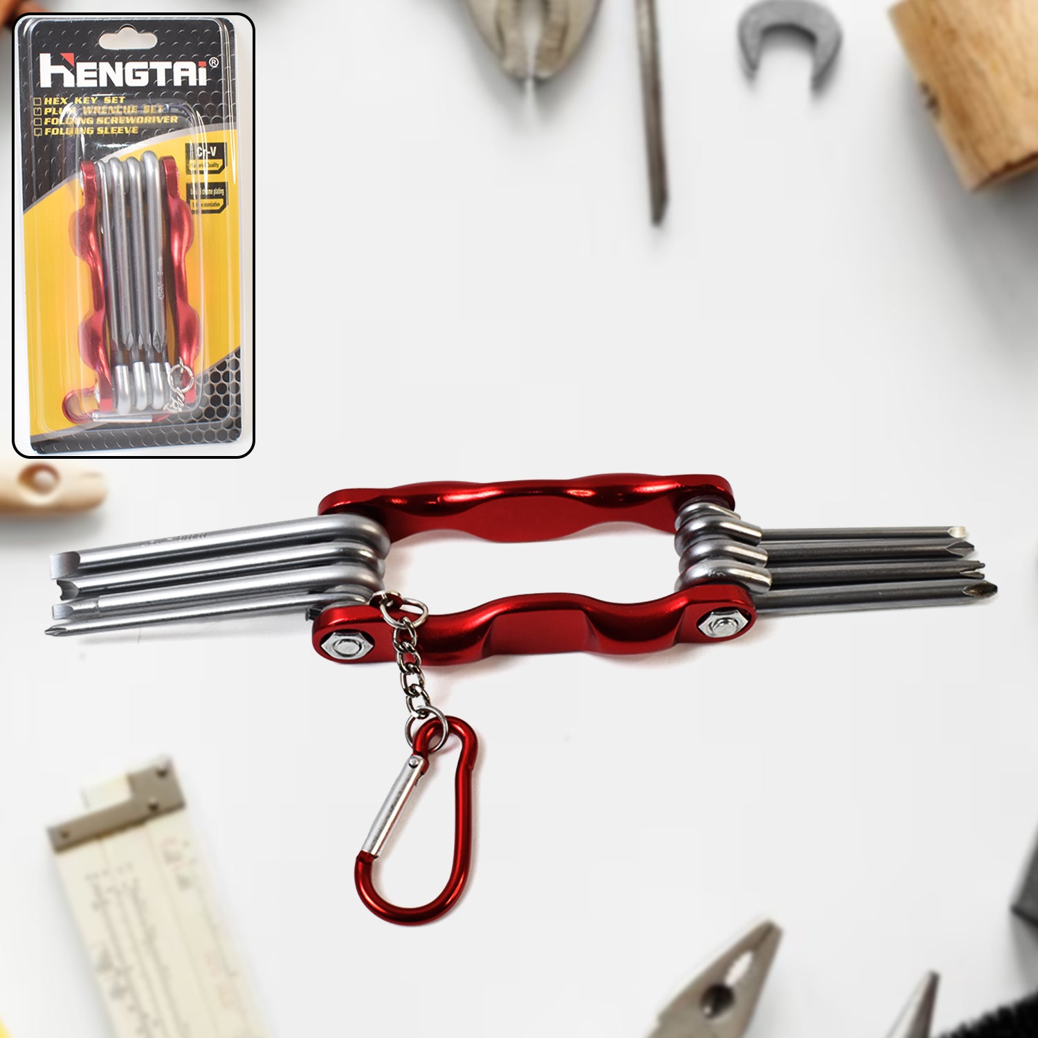 alloy steel multifunctional 8 in 1 cycling bike repair tool set pack of 1