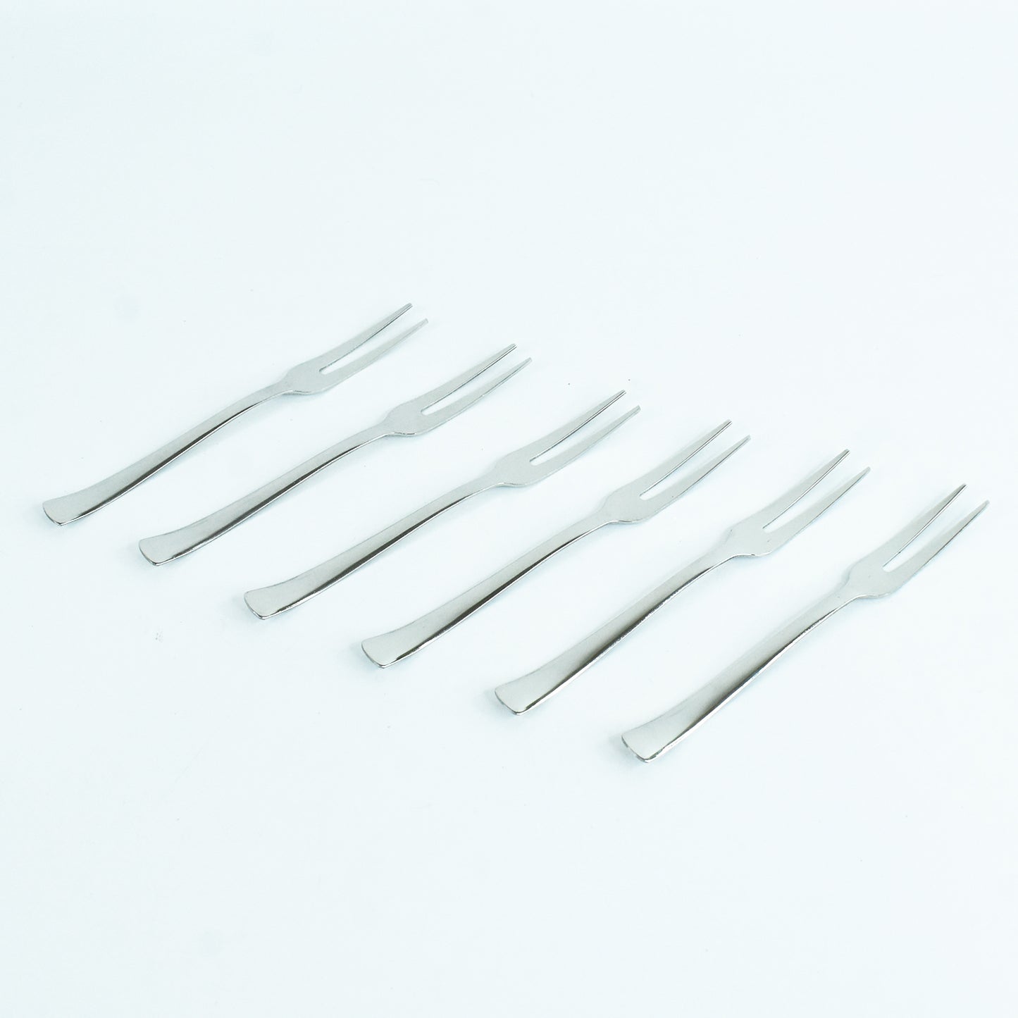 stainless steel fruit fork 6 pcs for snacks