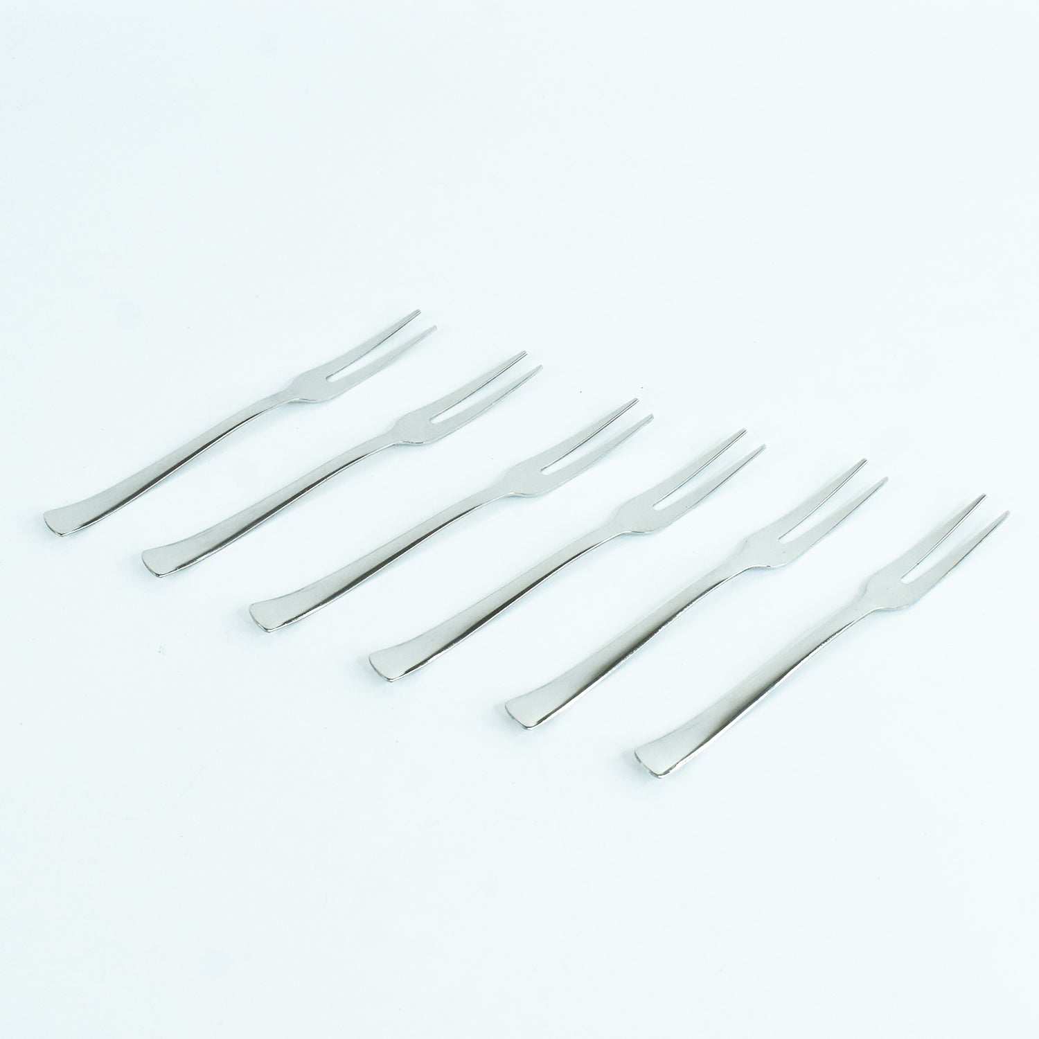 stainless steel fruit fork 6 pcs for snacks