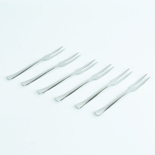 stainless steel fruit fork 6 pcs for snacks