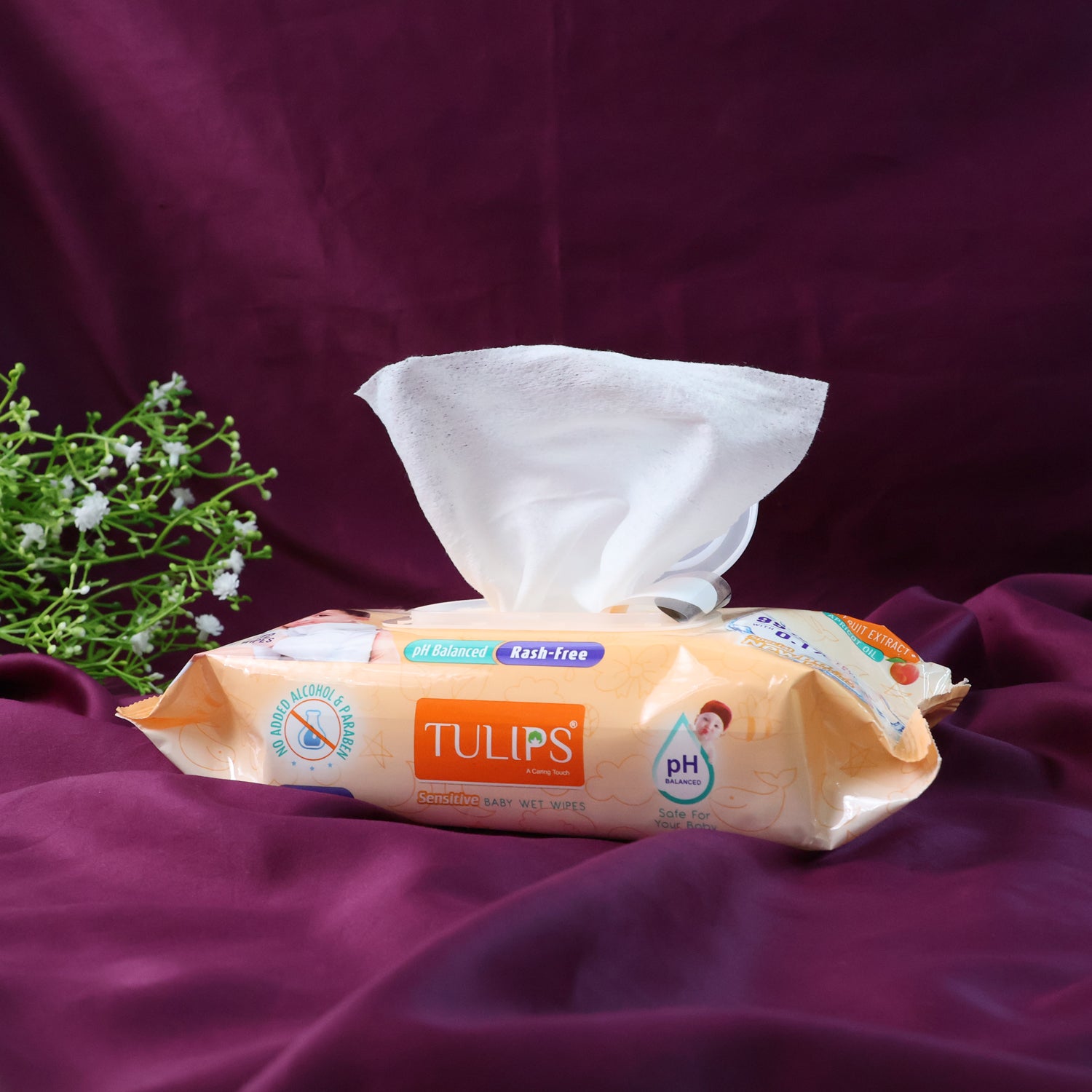 Tulips Sensitive Baby Wet Wipes (1 Set)