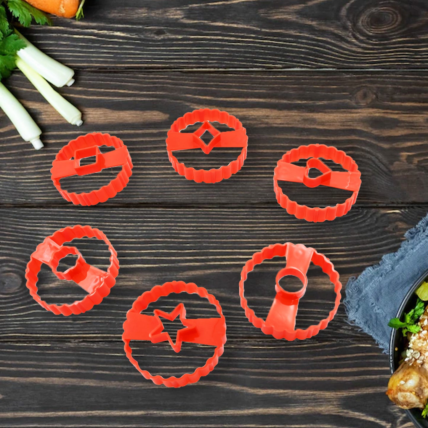 plastic cookie cutters 10 cm for biscuit shaping pack of 6