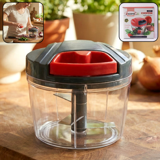 manual hand-press vegetable chopper compact size 11 cm