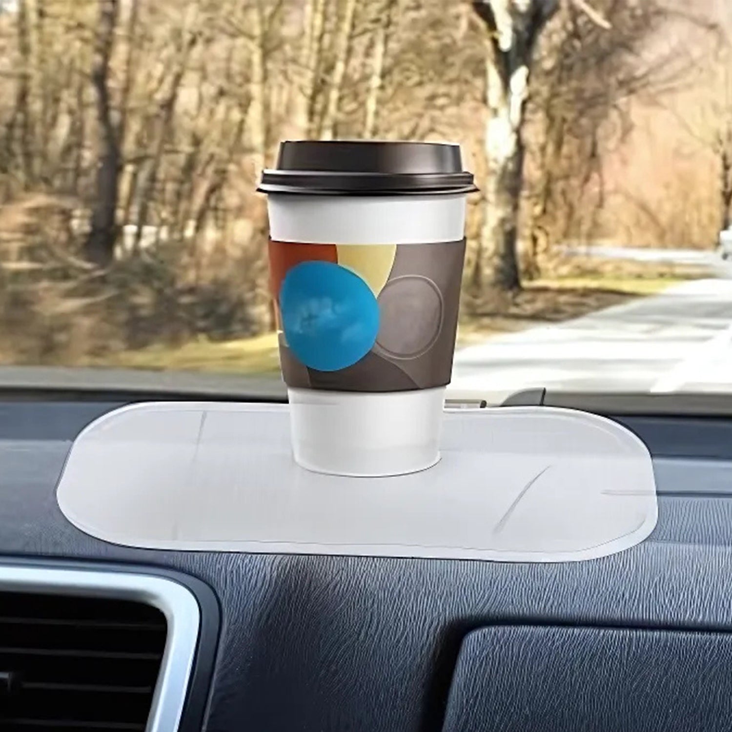 silicone gel dashboard mat large transparent 14x9x1 cm pack of 1