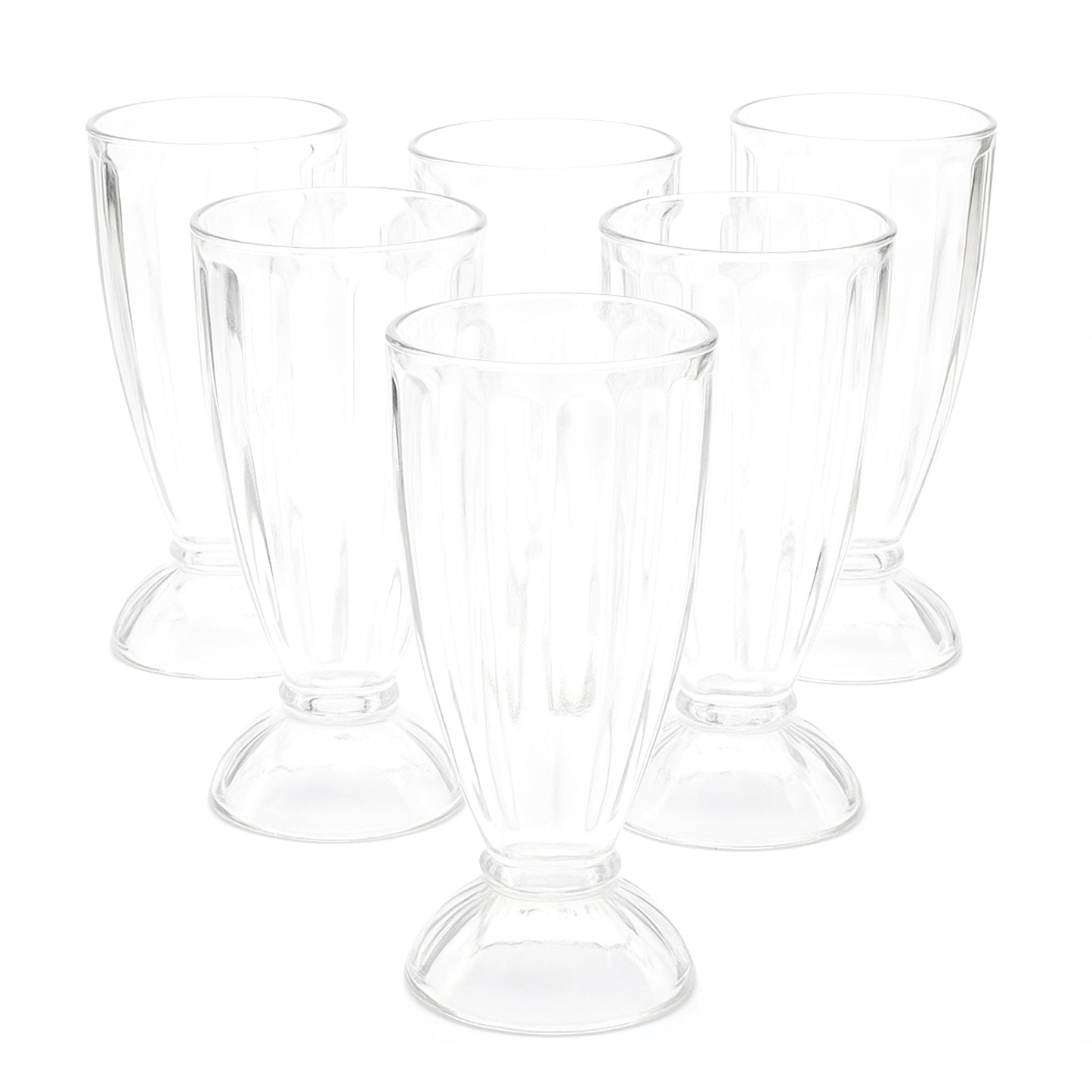 set of 6 plastic dessert falooda glasses 400 ml capacity