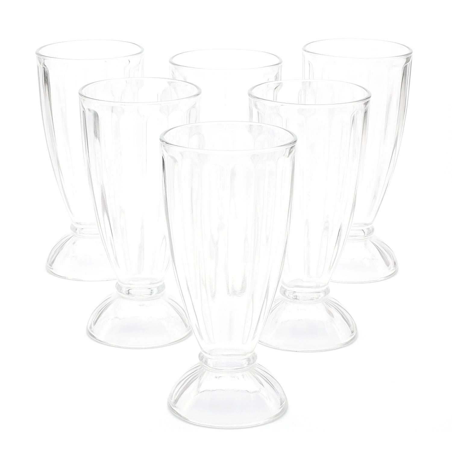 set of 6 plastic dessert falooda glasses 400 ml capacity