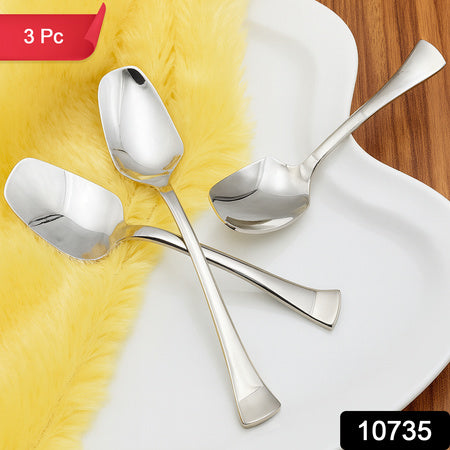 stainless steel ice cream spoon set pack of 3