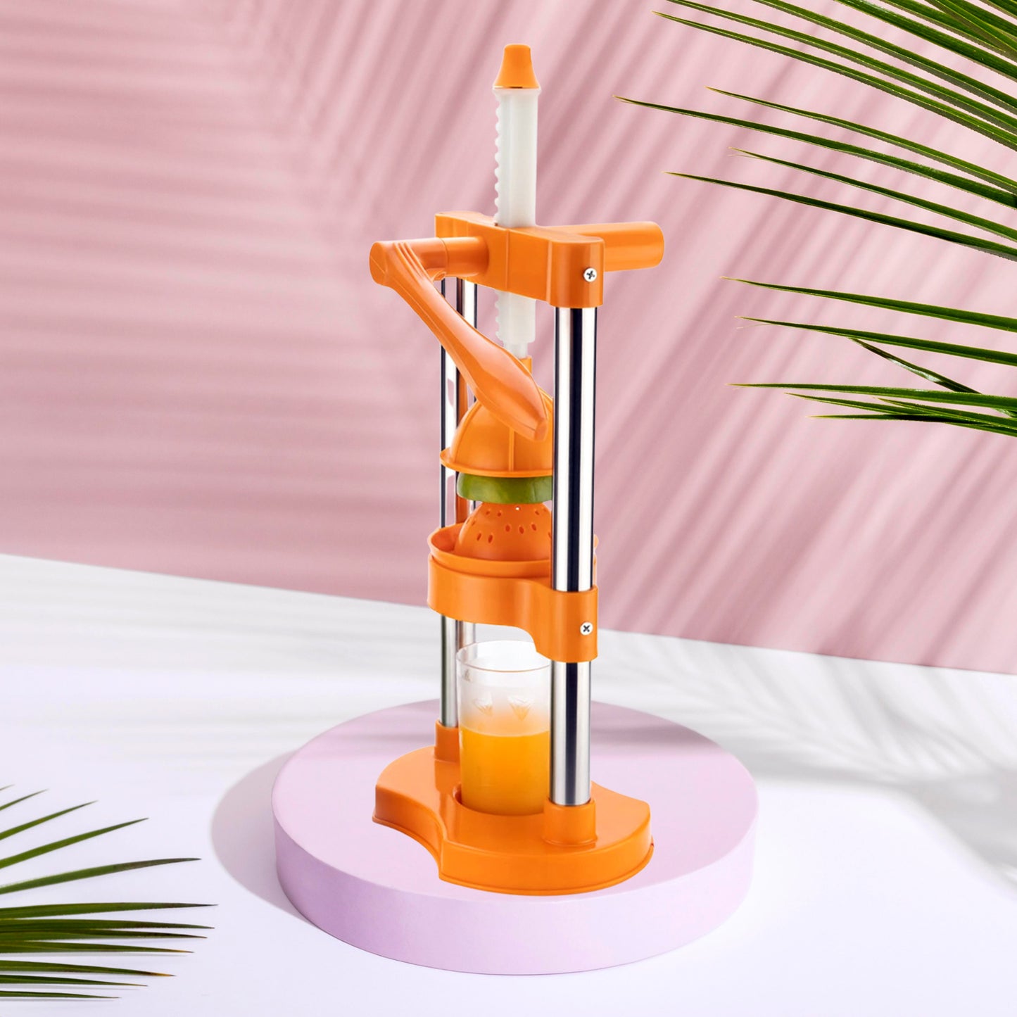manual hand press juicer 22 cm for fruit juice plastic
