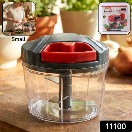 manual hand-press vegetable chopper compact size 11 cm