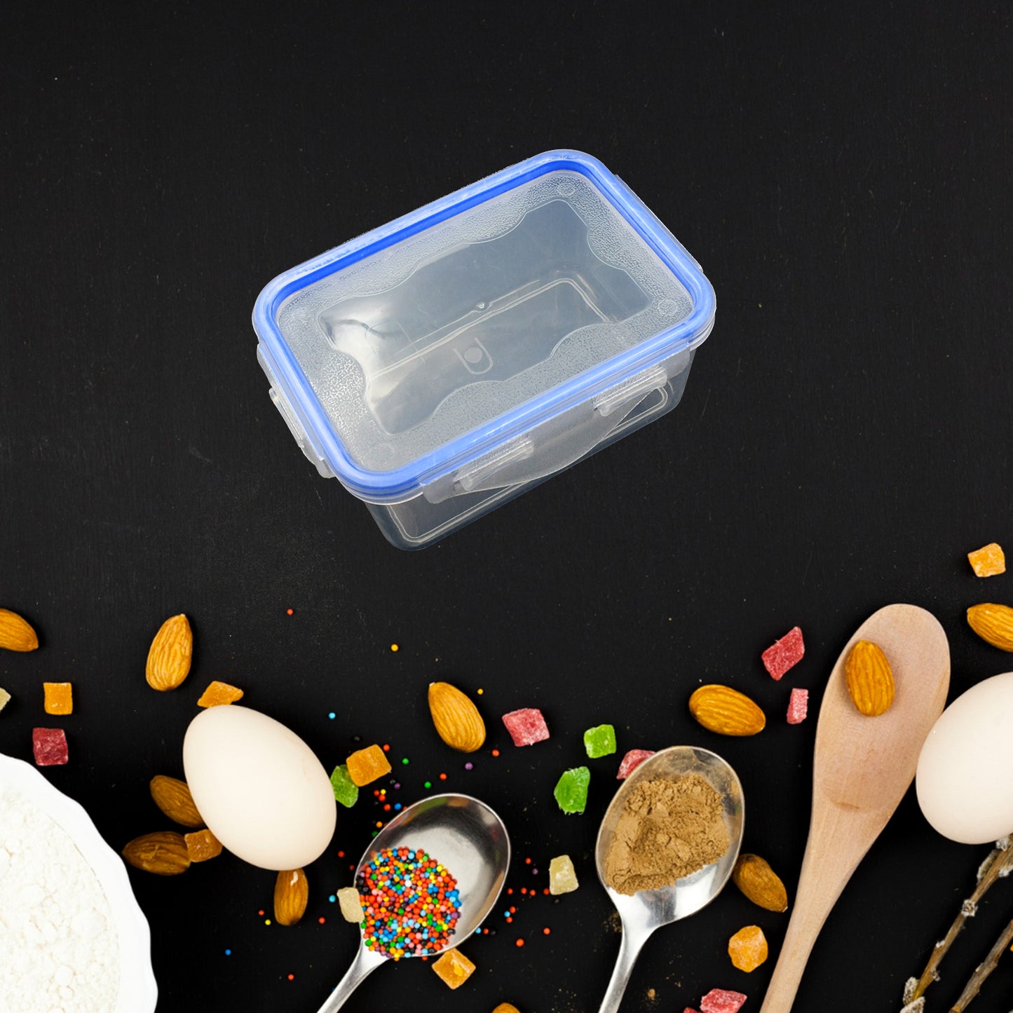 kitchen storage container set with air seal lock lid for grocery storage pack of 3