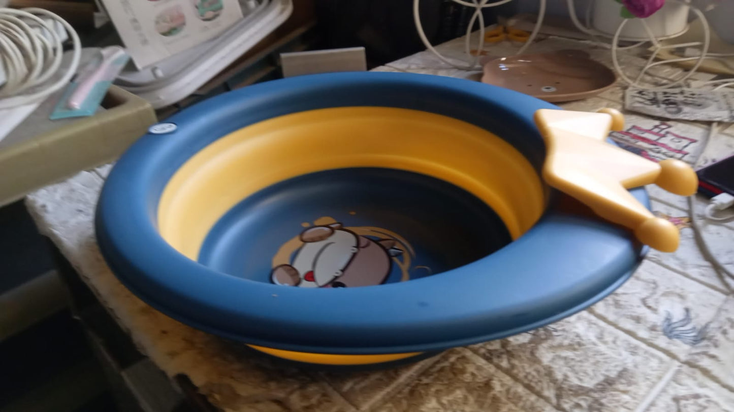 durable eco-friendly plastic foldable wash basin 33x31 cm pack of 1