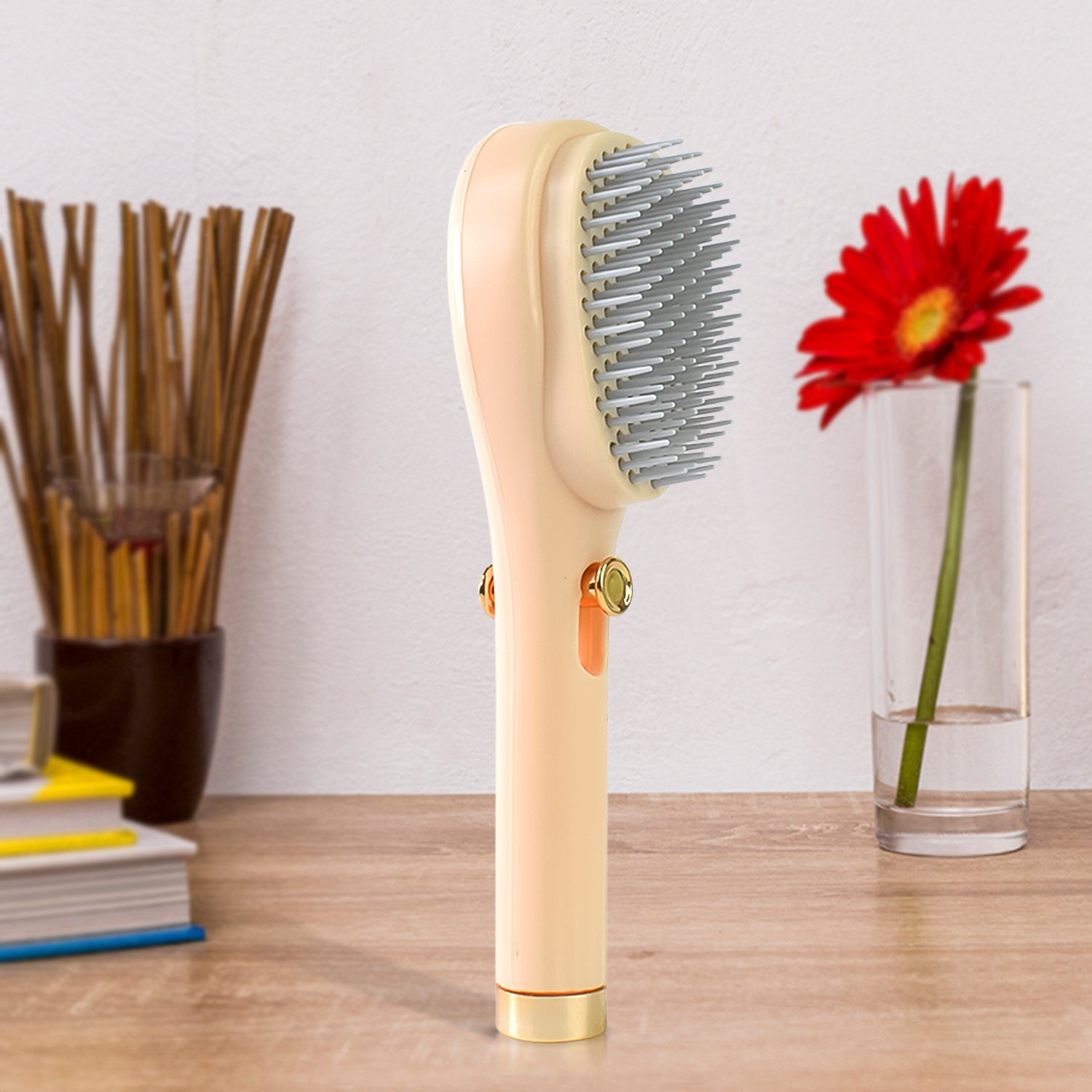 plastic self-cleaning anti-static massage comb 20 cm pack of 1