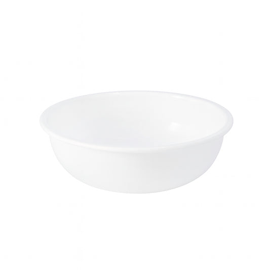 white round deep serving bowl 6 inch plastic